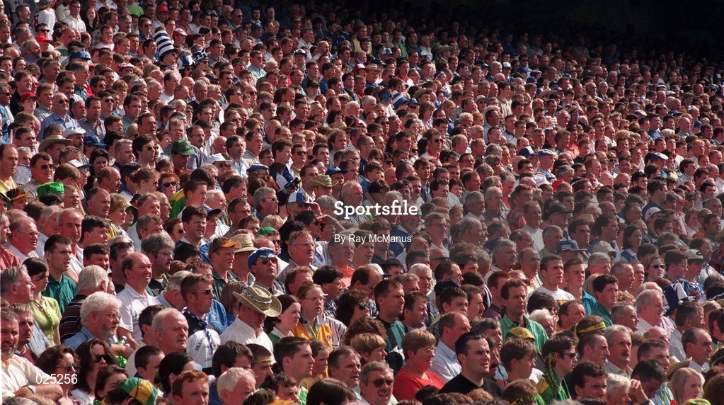 24 August 1997; Supporters look on during the GAA Football All-Ireland Senior Championship Semi-Final match between Cavan and Kerry at Croke Park in Dublin. Photo by Ray McManus/Sportsfile