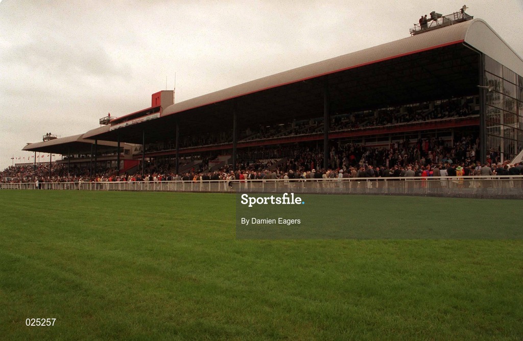 27 June 1999; A general view of the stand prior to the 1999 Budweiser Irish Derby at The Curragh Racecourse in Newbridge, Kildare. Photo by Damien Eagers/Sportsfile