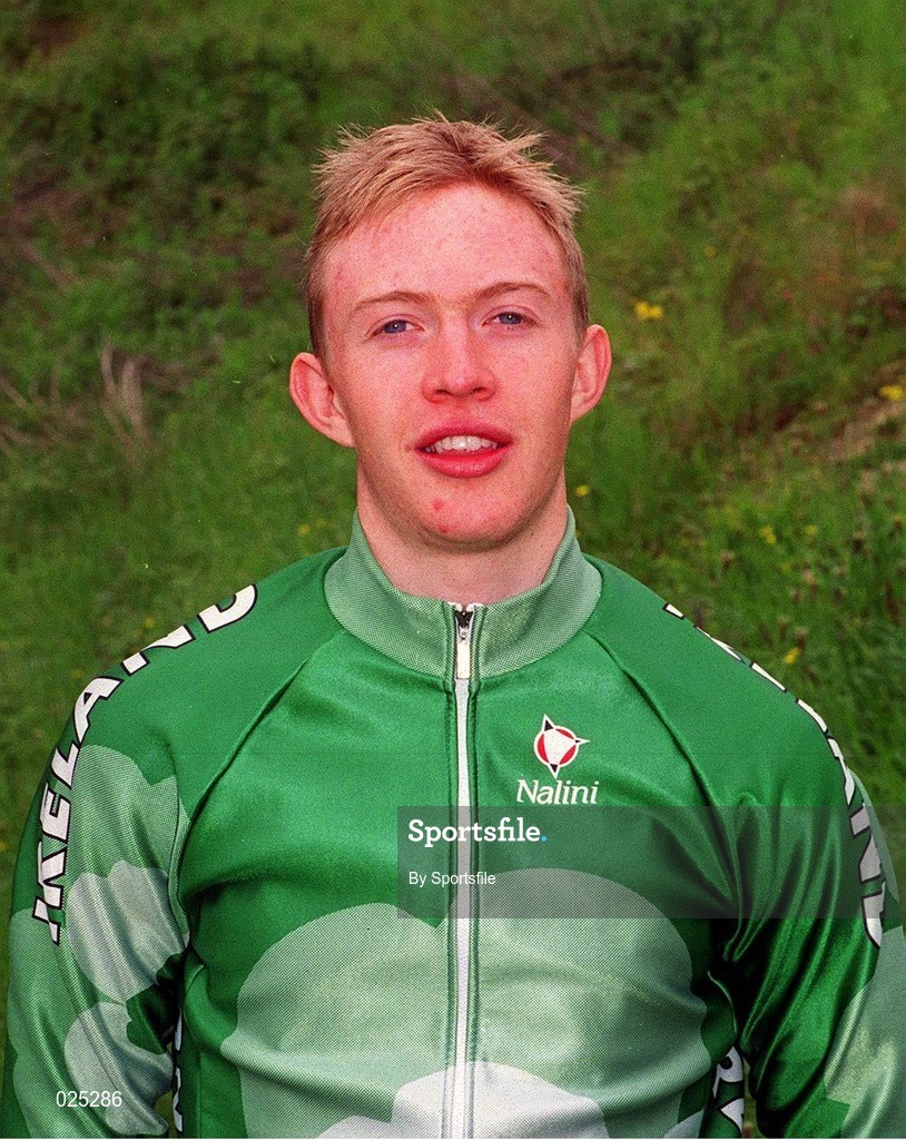 20 May 1999; Dave O'Loughlin of Team Ireland prior to racing on Stage 6 of the FBD Milk Rás in Donegal Town in Donegal. Photo by Sportsfile