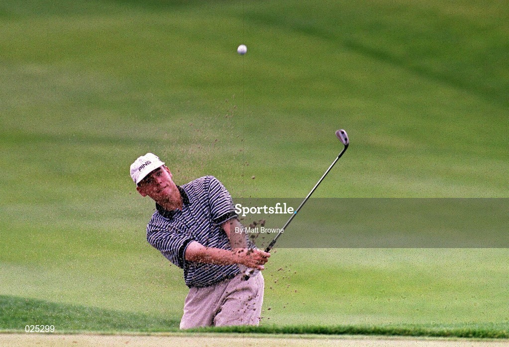 2 July 1999; David Park of Wales plays a shot out of a bunker during day two of the 1999 Murphy's Irish Open at Druids Glen Golf Resort in Wicklow. Photo by Matt Browne/Sportsfile