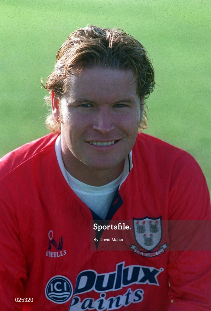 16 July 1996; Derek Brazil of Shelbourne prior to the Pre-Season Friendly match between Shelbourne and Aberdeen at Tolka Park in Dublin. Photo by David Maher/Sportsfile
