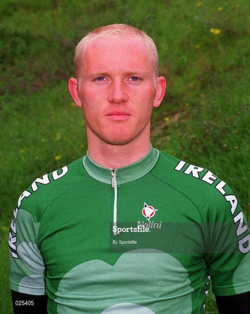 20 May 1999; Eugene Moriarty of Team Ireland prior to racing on Stage 6 of the FBD Milk Rás in Donegal Town in Donegal. Photo by Sportsfile