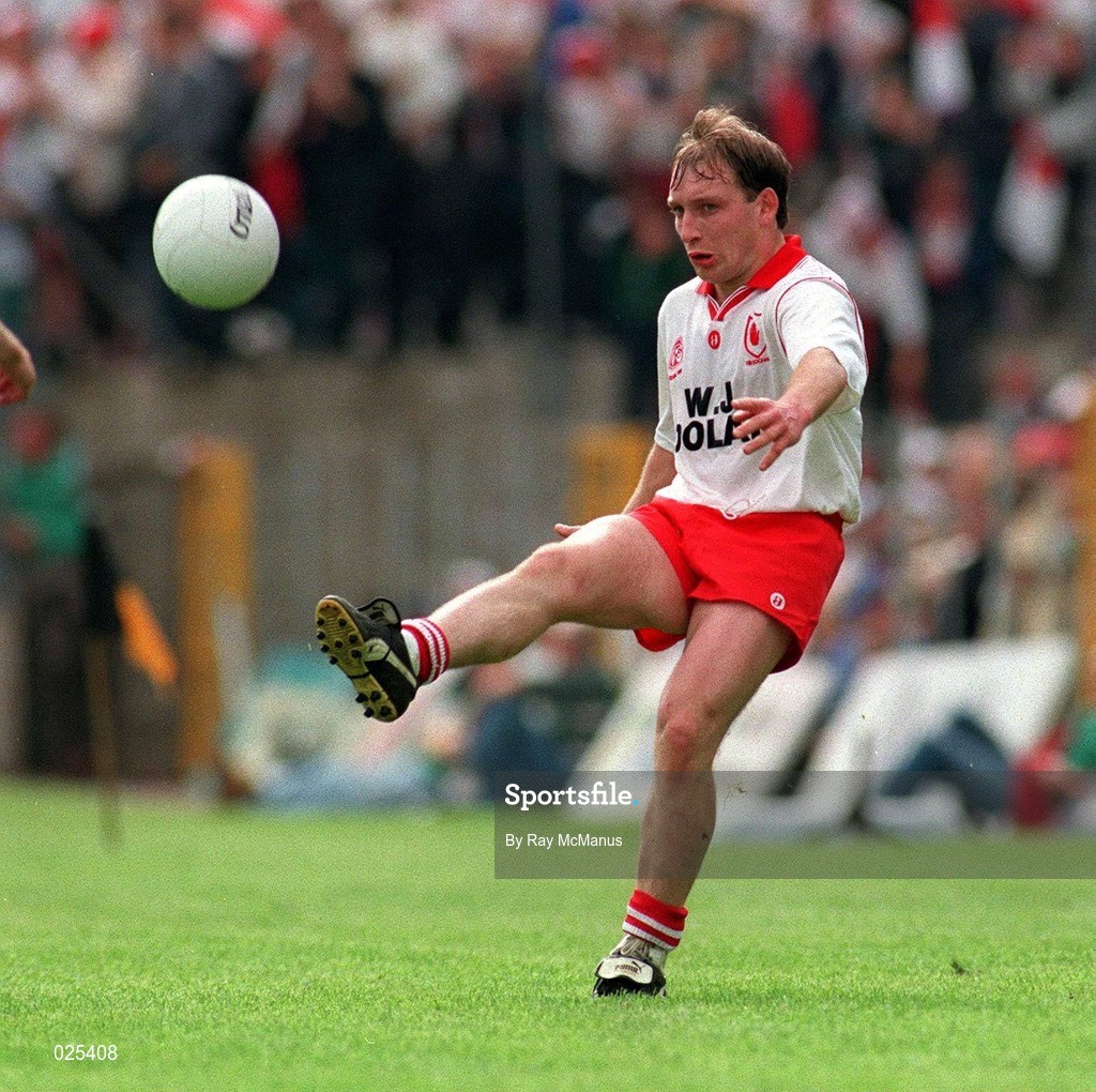 23 July 1995; Fay Devlin of Tyrone during the Ulster Senior Football Championship Final match between Tyrone and Cavan at St Tiernach's Park in Clones, Monaghan. Photo by Ray McManus/Sportsfile