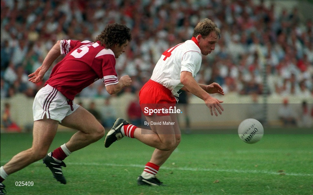 13 August 1995; Fay Devlin of Tyrone during the All-Ireland Senior Football Championship Semi-Final match between Tyrone and Galway at Croke Park in Dublin. Photo by David Maher/Sportsfile