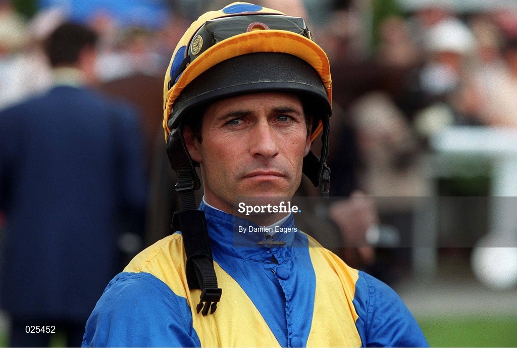 27 June 1999; Jockey Gary Stevens at The Curragh Racecourse in Newbridge, Kildare. Photo by Damien Eagers/Sportsfile