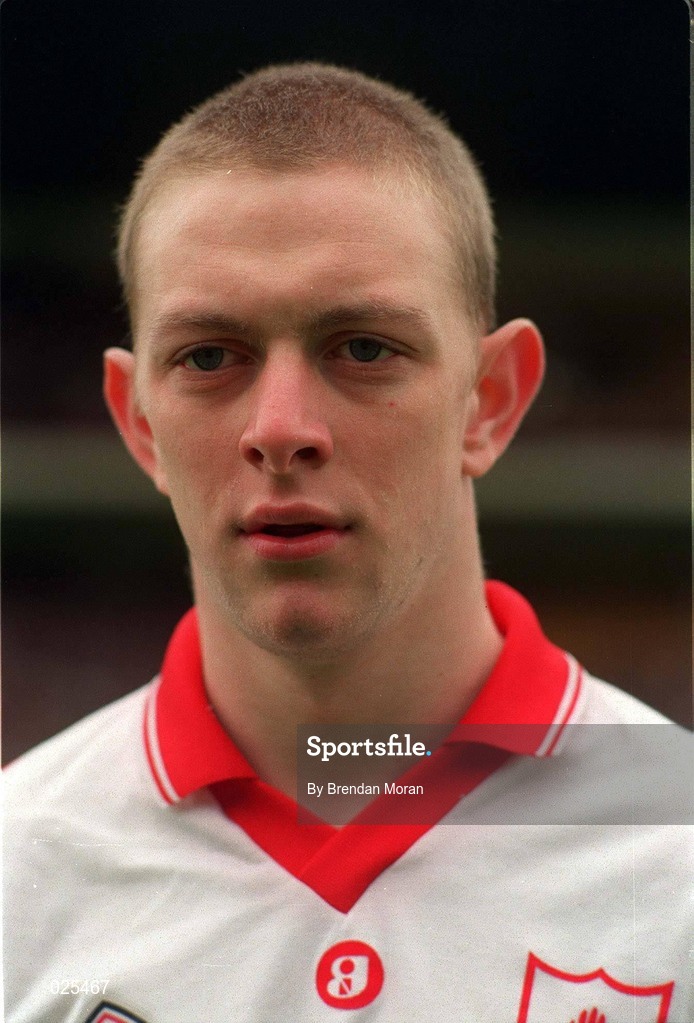 16 April 1995; Gerard Cavlan of Tyrone prior to the Church & General National Football League Quarter-Final match between Tyrone and Kerry at Croke Park in Dublin. Photo by Brendan Moran/Sportsfile