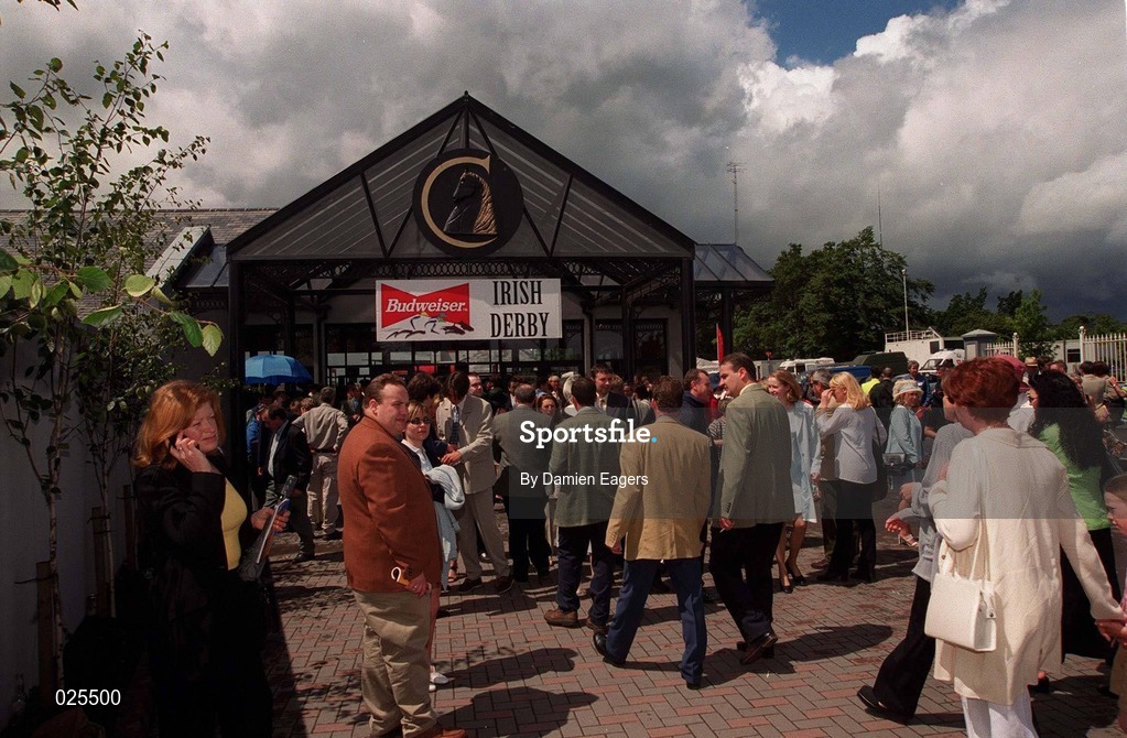 27 June 1999; A general view outside the stadium prior to the 1999 Budweiser Irish Derby at The Curragh Racecourse in Newbridge, Kildare. Photo by Damien Eagers/Sportsfile