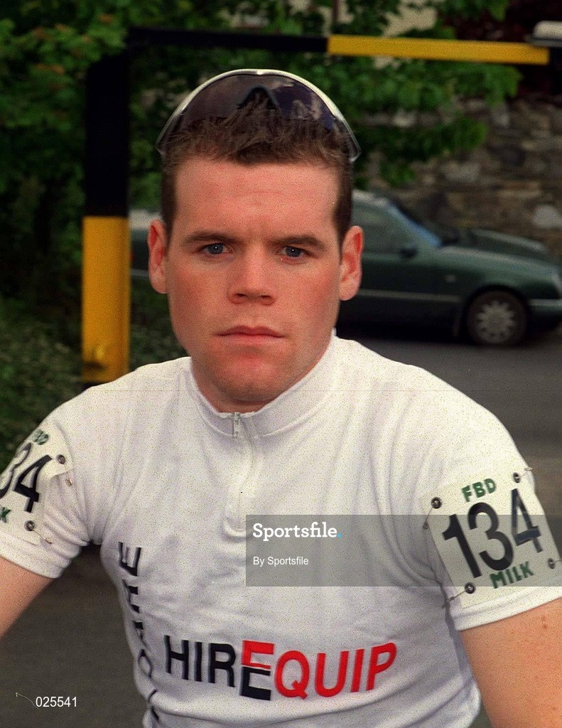 20 May 1999; John Carroll of Kildare prior to racing on Stage 6 of the FBD Milk Rás in Donegal Town in Donegal. Photo by Sportsfile