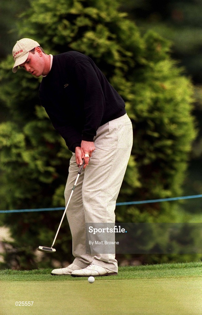 2 July 1999; John Foster of Republic of Ireland putts during day two of the 1999 Murphy's Irish Open at Druids Glen Golf Resort in Wicklow. Photo by Matt Browne/Sportsfile