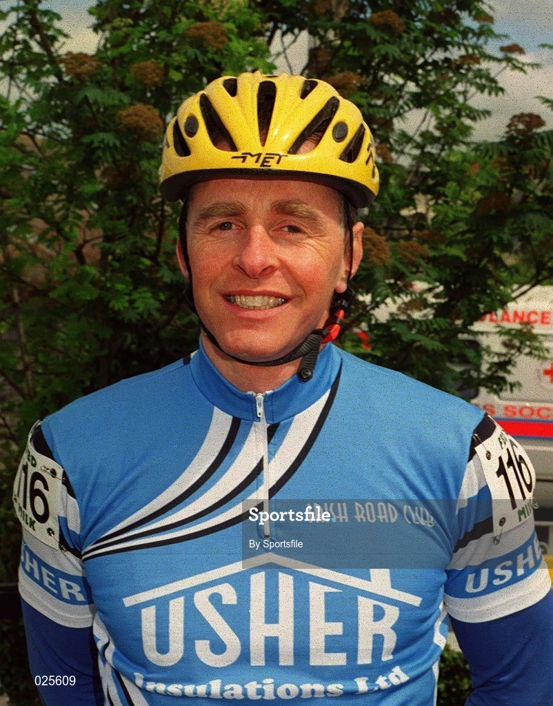 20 May 1999; Ken Gallaghers of Usher Irish Road Club, Bray, prior to racing on Stage 6 of the FBD Milk Rás in Donegal Town in Donegal. Photo by Sportsfile