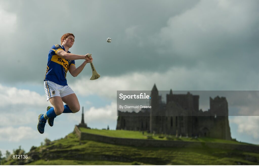 27 May 2014; U-21 hurling star Jason Forde, Tipperary, pictured at the launch of the 2014 Bord Gáis Energy GAA Hurling U-21 All-Ireland Championship at the Rock of Cashel. The Championship gets under way tonight, Wednesday, 28th May when Dublin face Laois in Parnell Park at 7.30pm. For all the latest Championship news, fixtures and results visit www.BGEu21.ie. Rock of Cashel, Cashel, Co. Tipperary. Picture credit: Diarmuid Greene / SPORTSFILE
