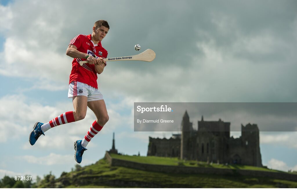 27 May 2014; U-21 hurling star Alan Cadogan, Cork, pictured at the launch of the 2014 Bord Gáis Energy GAA Hurling U-21 All-Ireland Championship at the Rock of Cashel. The Championship gets under way tonight, Wednesday, 28th May when Dublin face Laois in Parnell Park at 7.30pm. For all the latest Championship news, fixtures and results visit www.BGEu21.ie. Rock of Cashel, Cashel, Co. Tipperary. Picture credit: Diarmuid Greene / SPORTSFILE