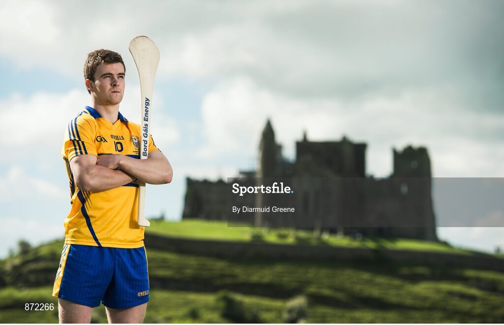 27 May 2014; U-21 hurling star Tony Kelly, Clare, pictured at the launch of the 2014 Bord Gáis Energy GAA Hurling U-21 All-Ireland Championship at the Rock of Cashel. The Championship gets under way tonight, Wednesday, 28th May when Dublin face Laois in Parnell Park at 7.30pm. For all the latest Championship news, fixtures and results visit www.BGEu21.ie. Rock of Cashel, Cashel, Co. Tipperary. Picture credit: Diarmuid Greene / SPORTSFILE