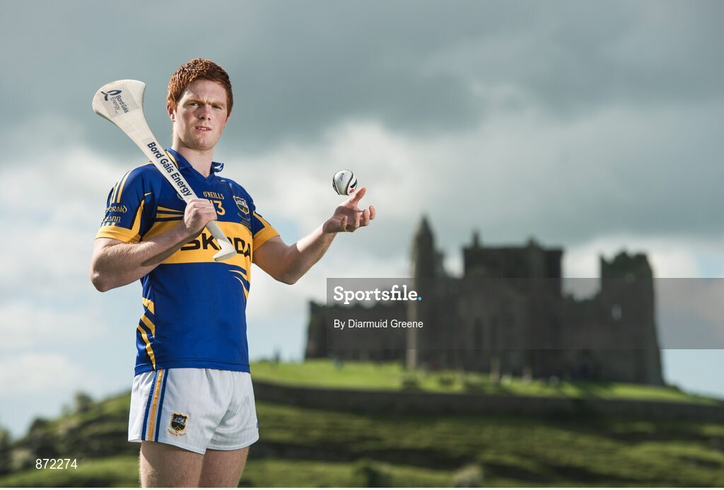 27 May 2014; U-21 hurling star Jason Forde, Tipperary, pictured at the launch of the 2014 Bord Gáis Energy GAA Hurling U-21 All-Ireland Championship at the Rock of Cashel. The Championship gets under way tonight, Wednesday, 28th May when Dublin face Laois in Parnell Park at 7.30pm. For all the latest Championship news, fixtures and results visit www.BGEu21.ie. Rock of Cashel, Cashel, Co. Tipperary. Picture credit: Diarmuid Greene / SPORTSFILE