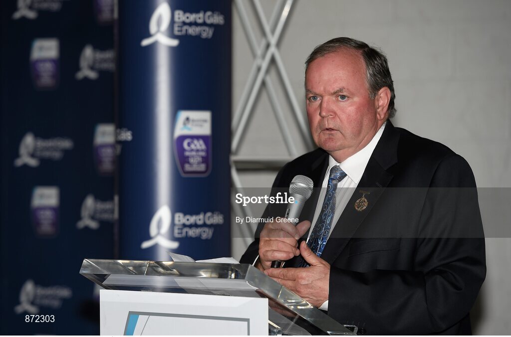 27 May 2014; Uachtarán Chumann Lúthchleas Gael Liam Ó Néill at the launch of the 2014 Bord Gáis Energy GAA Hurling U-21 All-Ireland Championship at Semple Stadium. The Championship gets started tonight, Wednesday, 28th May when Dublin face Laois in Parnell Park at 7.30pm. For all the latest Championship news, fixtures and results visit www.BGEu21.ie. Semple Stadium, Co. Tipperary. Picture credit: Diarmuid Greene / SPORTSFILE
