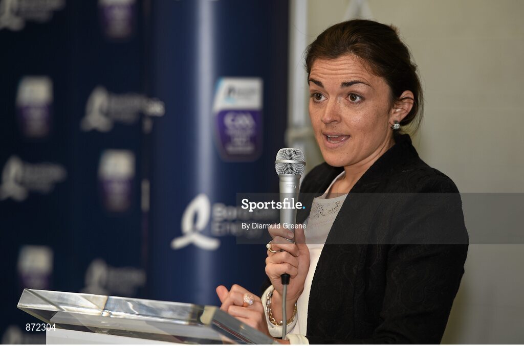 27 May 2014; Irene Gowing, Bord Gais Energy Sponsorship Manager at the launch of the 2014 Bord Gáis Energy GAA Hurling U-21 All-Ireland Championship at Semple Stadium. The Championship gets started tonight, Wednesday, 28th May when Dublin face Laois in Parnell Park at 7.30pm. For all the latest Championship news, fixtures and results visit www.BGEu21.ie. Semple Stadium, Co. Tipperary. Picture credit: Diarmuid Greene / SPORTSFILE