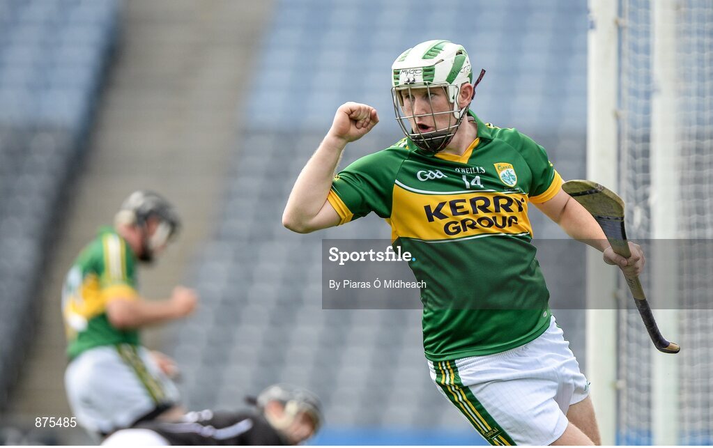 7 June 2014; Pádraig Boyle, Kerry, celebrates after scoring his side's first goal. Christy Ring Cup Final, Kerry v Kildare, Croke Park, Dublin. Picture credit: Piaras Ó Mídheach / SPORTSFILE