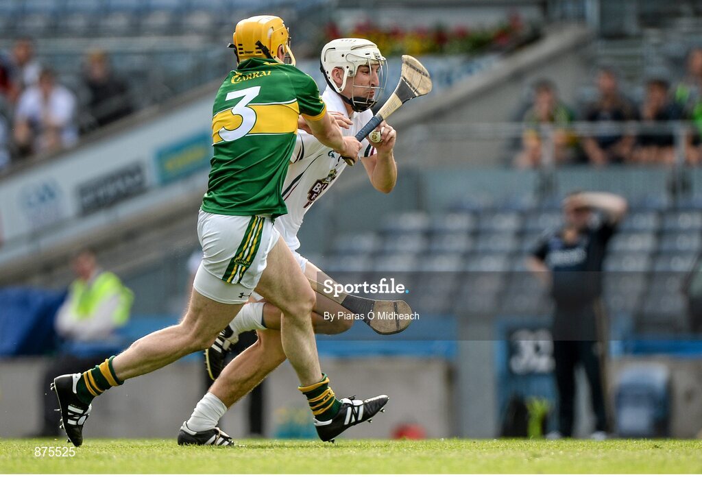 7 June 2014; Martin Fitzgerald, Kildare, in action against Tom Murnane, Kerry. Christy Ring Cup Final, Kerry v Kildare, Croke Park, Dublin. Picture credit: Piaras Ó Mídheach / SPORTSFILE