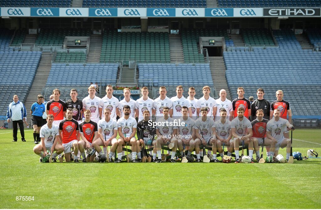 7 June 2014; The Kildare squad ahead of the Christy Ring Cup Final match between Kerry and Kildare at Croke Park in Dublin. Photo by Piaras Ó Mídheach/Sportsfile