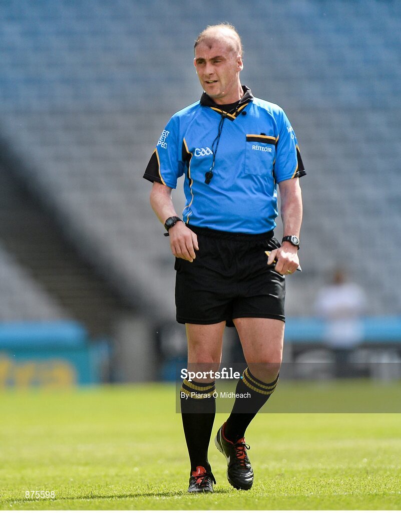7 June 2014; Referee Seán Cleere. Christy Ring Cup Final, Kerry v Kildare, Croke Park, Dublin. Picture credit: Piaras Ó Mídheach / SPORTSFILE