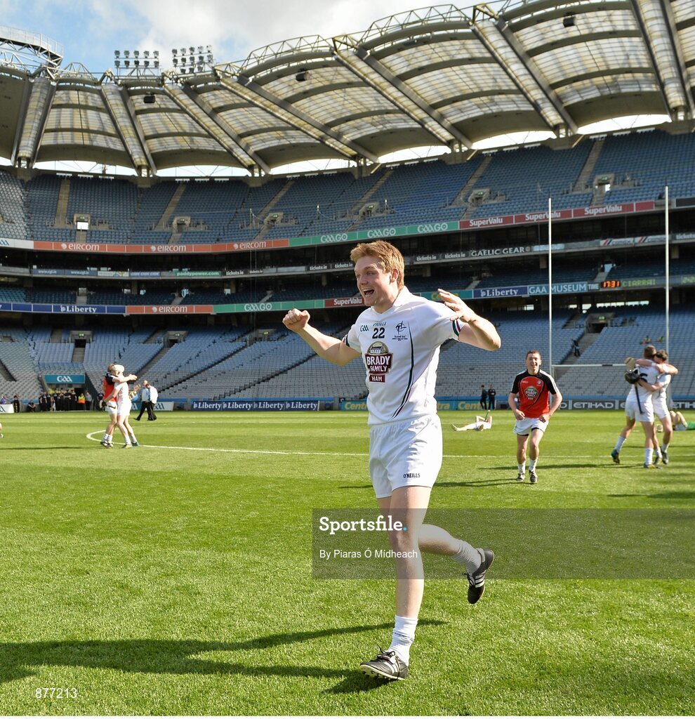 7 June 2014; Kildare's Mick Purcell celebrates after the game. Christy Ring Cup Final, Kerry v Kildare, Croke Park, Dublin. Picture credit: Piaras Ó Mídheach / SPORTSFILE