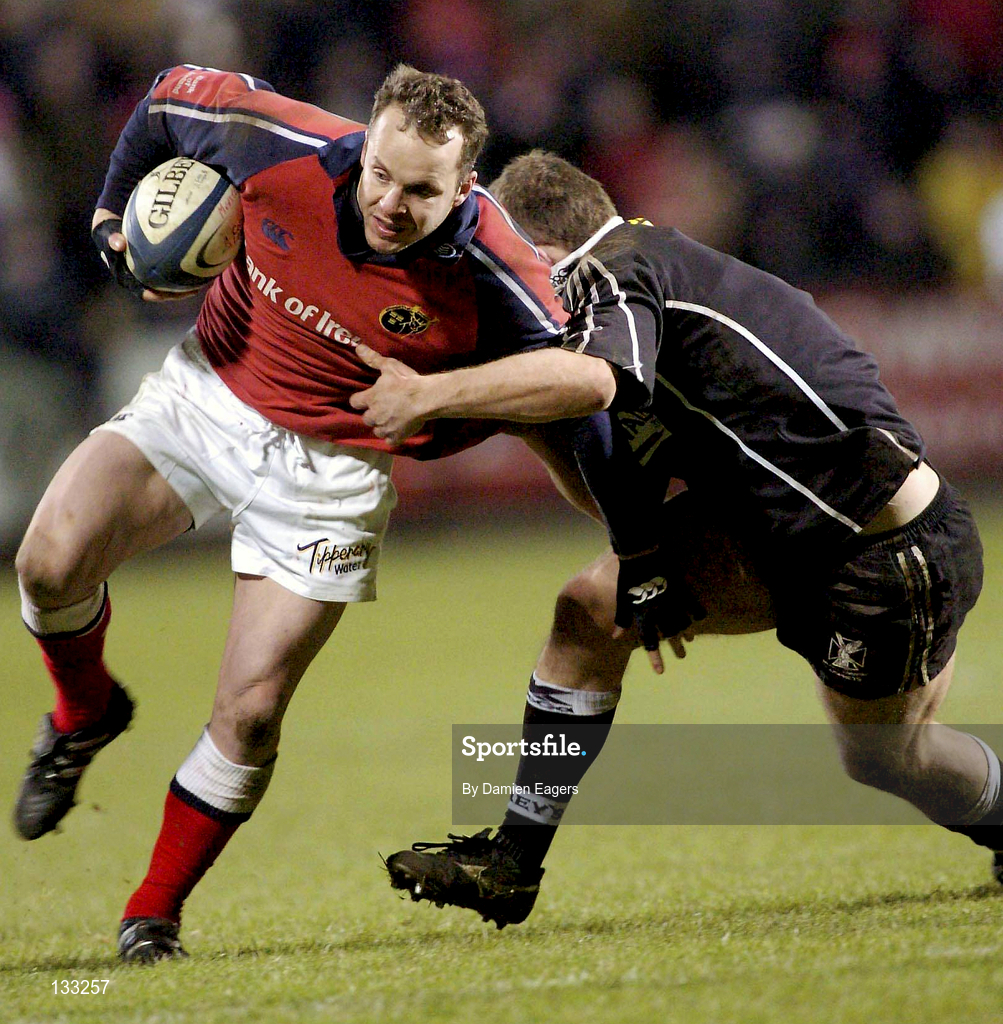 27 February 2004; Christian Cullen in action against Neath Swansea Ospreys during the Celtic League match between Munster and Neath Swansea Ospreys at Musgrave Park in Cork. Photo by Damien Eagers/Sportsfile