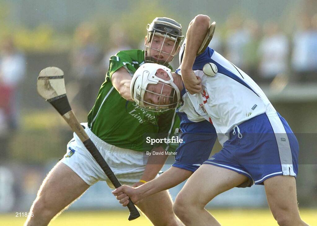 13 July 2006; Richie Foley, Waterford, in action against Cathal Mullane, Limerick.  Munster Under 21 Hurling Championship, Quarter final, Waterford v Limerick. Fraher Field, Dungarvan, Co. Waterford. Picture credit; David Maher / SPORTSFILE
