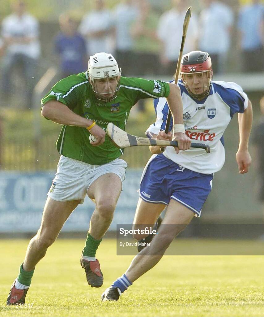 13 July 2006; Andrew Brennan, Limerick, in action against Shane Sullivan, Waterford. Munster Under 21 Hurling Championship, Quarter final, Waterford v Limerick. Fraher Field, Dungarvan, Co. Waterford. Picture credit; David Maher / SPORTSFILE
