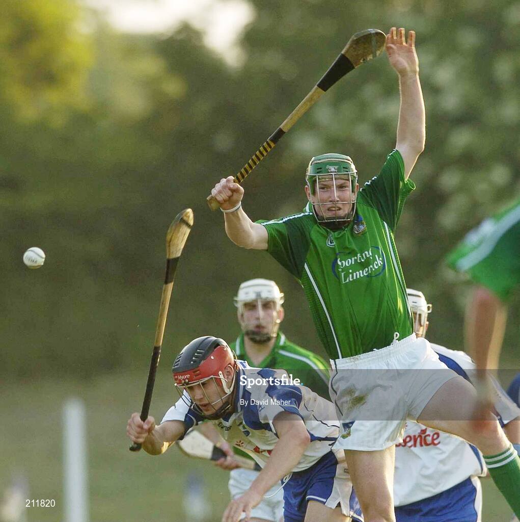 13 July 2006; Seamus Hickey, Limerick, in action against Shane Sullivan, Waterford.  Munster Under 21 Hurling Championship, Quarter final, Waterford v Limerick. Fraher Field, Dungarvan, Co. Waterford. Picture credit; David Maher / SPORTSFILE