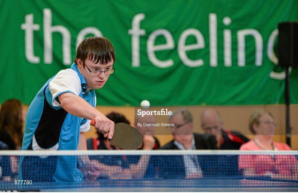14 June 2014; Alexander Abbott, Blackrock, Dublin, Eastern Region, competing in the Division 3 Table Tennis. Special Olympics Ireland Games, Mary Immaculate College, Limerick. Picture credit: Diarmuid Greene / SPORTSFILE