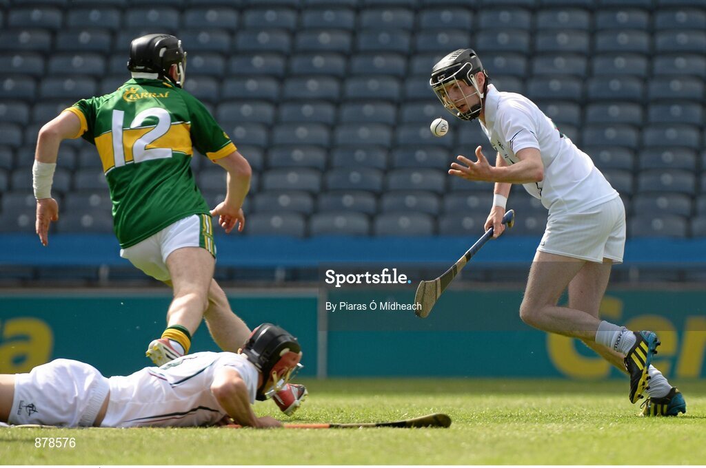 7 June 2014; Niall Ó Muineacháin, Kildare, in action against John Egan, Kerry. Christy Ring Cup Final, Kerry v Kildare, Croke Park, Dublin. Picture credit: Piaras Ó Mídheach / SPORTSFILE