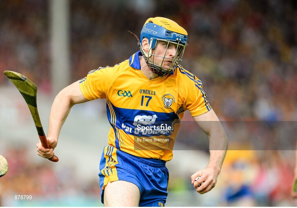 15 June 2014; Seadna Morey, Clare. Munster GAA Hurling Senior Championship, Semi-Final, Clare v Cork, Semple Stadium, Thurles, Co. Tipperary. Picture credit: Dáire Brennan / SPORTSFILE