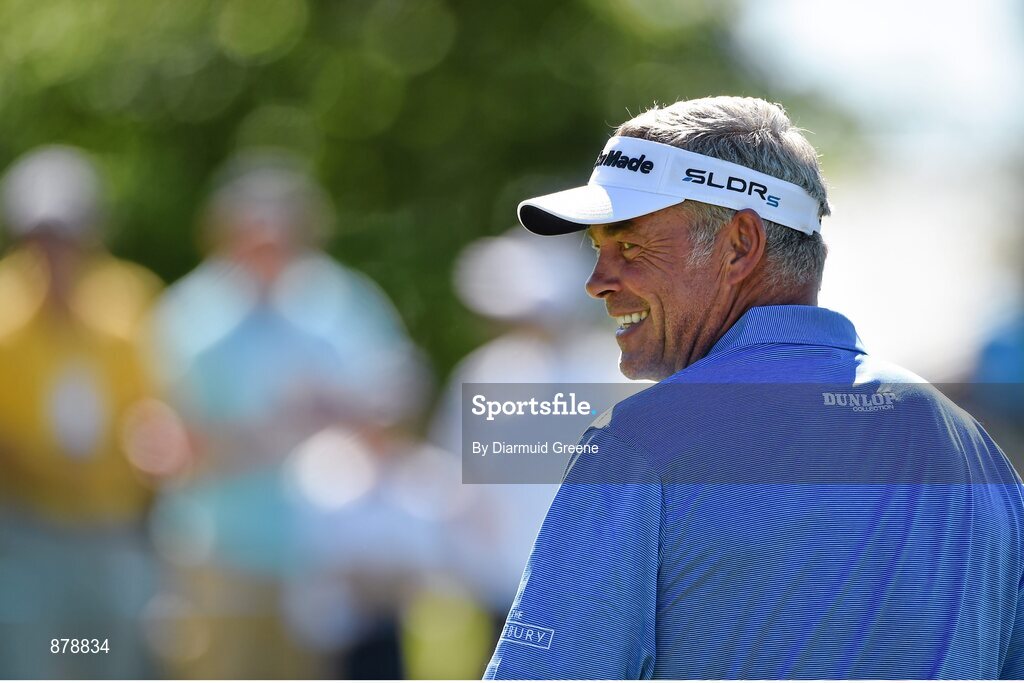 18 June 2014; Darren Clarke on the fourteenth green during the 2014 Irish Open Golf Championship Pro-Am. Fota Island, Cork. Picture credit: Diarmuid Greene / SPORTSFILE