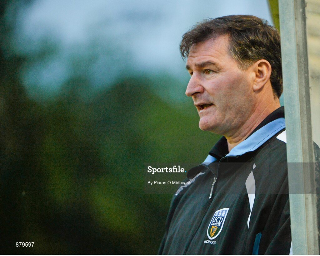 6 June 2014; UCD manager Aaron Callaghan. FAI Ford Cup, 2nd Round, UCD v Galway, UCD Bowl, Belfield, Dublin. Picture credit: Piaras Ó Mídheach / SPORTSFILE