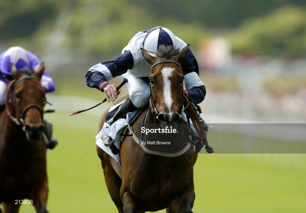 1 July 2006; Alexander Goldrun, with Kevin Manning up, on their way to winning the Audi Pretty Polly Stakes. The Curragh Racecourse, Co. Kildare. Picture credit: Matt Browne / SPORTSFILE