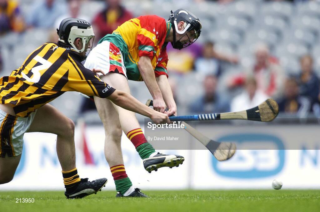 2 July 2006; Cathal Coughlan, Carlow, in action against Kieran Mooney, Kilkenny. ESB Leinster Minor Hurling Championship Final, Carlow v Kilkenny, Croke Park, Dublin. Picture credit: David Maher / SPORTSFILE