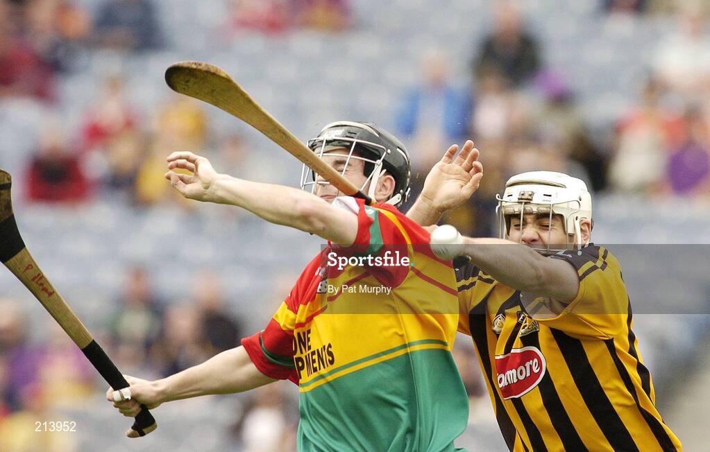 2 July 2006; Cathal Coughlan, Carlow, in action against Ger Fennelly, Kilkenny. ESB Leinster Minor Hurling Championship Final, Carlow v Kilkenny, Croke Park, Dublin. Picture credit: Pat Murphy / SPORTSFILE