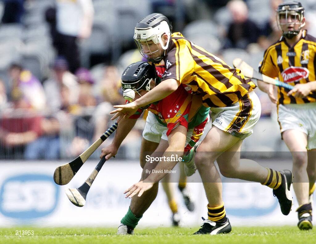 2 July 2006; Kieran Mooney, Kilkenny, in action against Cian Doyle, Carlow. ESB Leinster Minor Hurling Championship Final, Carlow v Kilkenny, Croke Park, Dublin. Picture credit: David Maher / SPORTSFILE