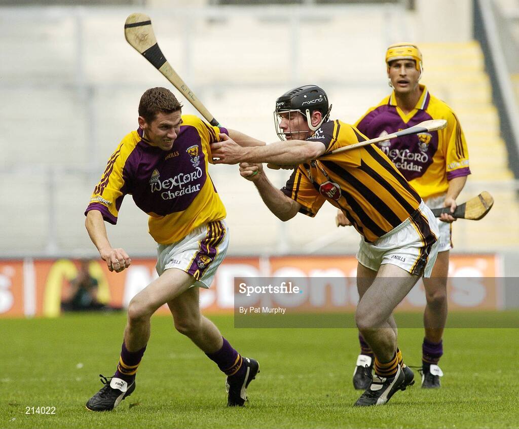 2 July 2006; Stephen Doyle, Wexford, in action against Noel Hickey, Kilkenny. Guinness Leinster Senior Hurling Championship Final, Wexford v Kilkenny, Croke Park, Dublin. Picture credit: Pat Murphy / SPORTSFILE