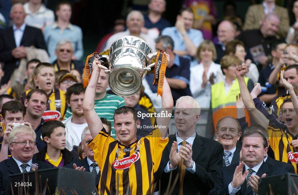 2 July 2006; Kilkenny captain Jackie Tyrrell celebrates with the cup at the end of the game. Guinness Leinster Senior Hurling Championship Final, Wexford v Kilkenny, Croke Park, Dublin. Picture credit: David Maher / SPORTSFILE