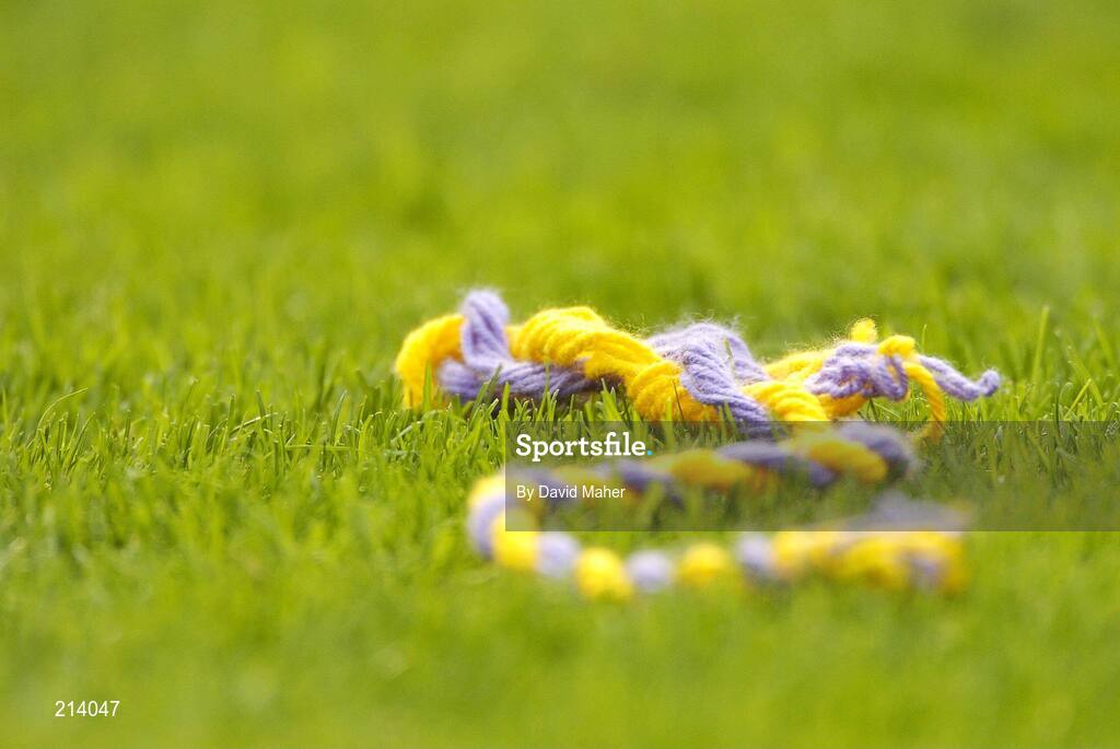 2 July 2006; A ribbon, in the Wexford colours, on the pitch at the end of the game. Guinness Leinster Senior Hurling Championship Final, Wexford v Kilkenny, Croke Park, Dublin. Picture credit: David Maher / SPORTSFILE