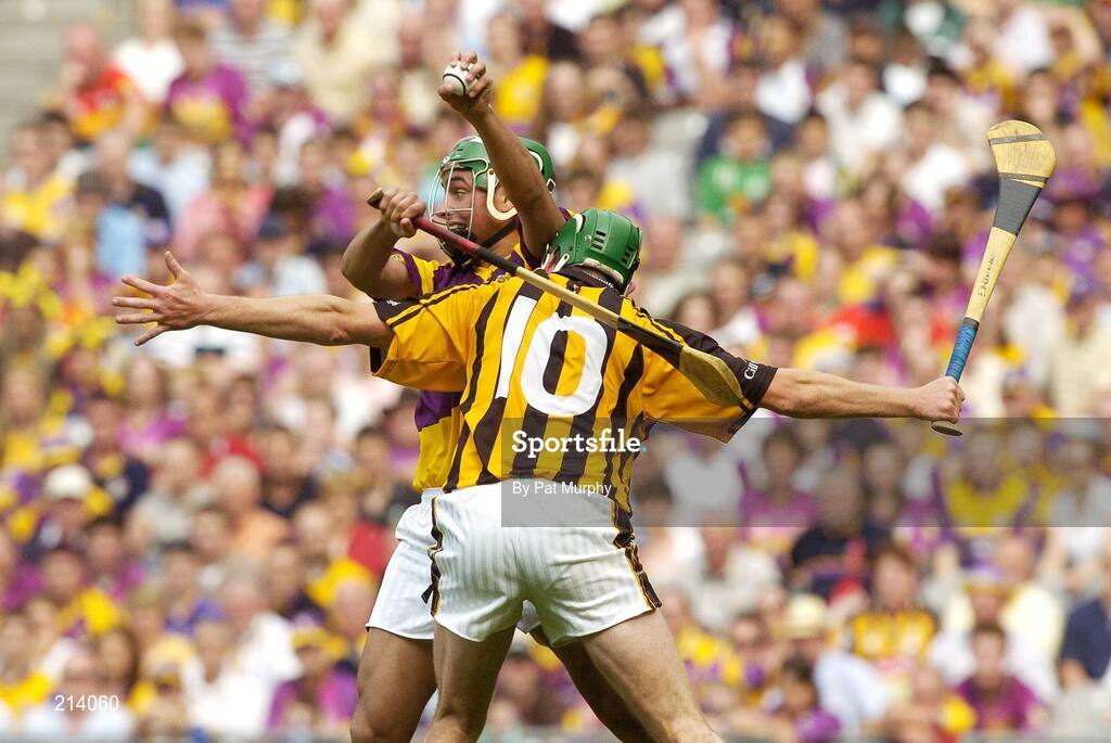 2 July 2006; Keith Rossiter, Wexford, in action against Eddie Brennan, Kilkenny. Guinness Leinster Senior Hurling Championship Final, Wexford v Kilkenny, Croke Park, Dublin. Picture credit: Pat Murphy / SPORTSFILE