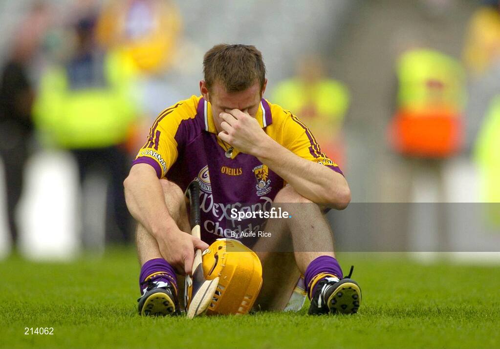 2 July 2006; Eoin Quigley, Wexford, shows his dissapointment after the game. Guinness Leinster Senior Hurling Championship Final, Wexford v Kilkenny, Croke Park, Dublin. Picture credit: Aoife Rice / SPORTSFILE