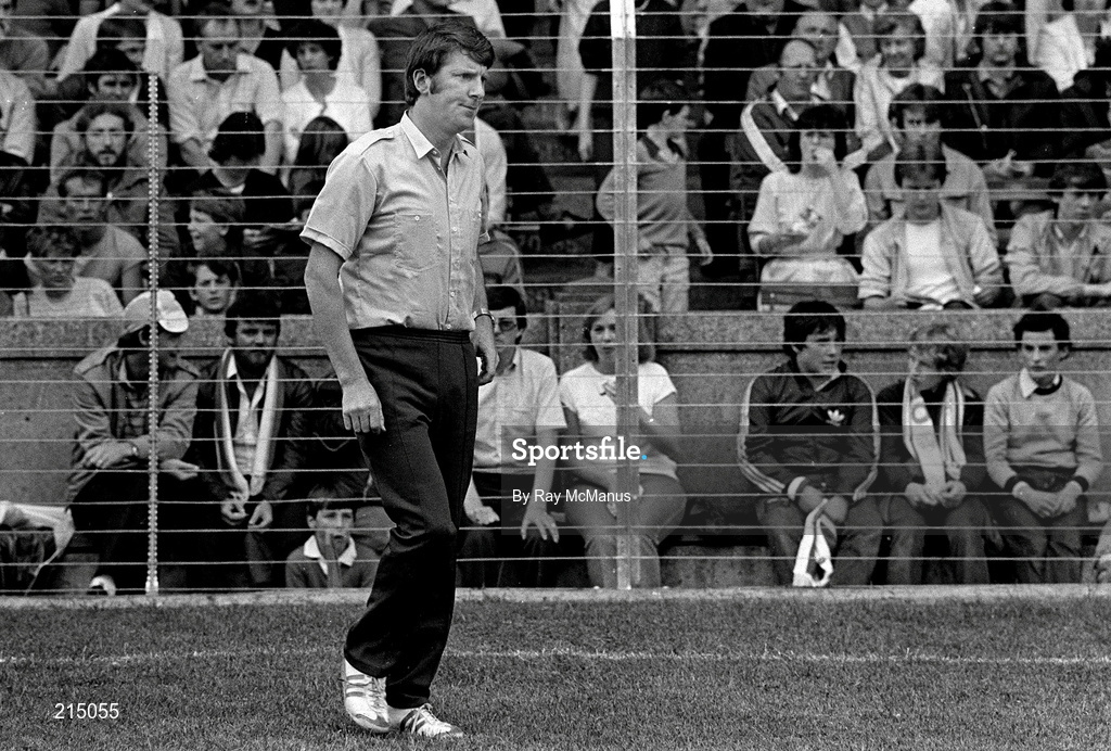 31 July 1983; Offaly manager Eugene McGee during the Leinster Senior Football Final match between Dublin and Offaly in Croke Park, Dublin. Photo by Ray McManus/Sportsfile
