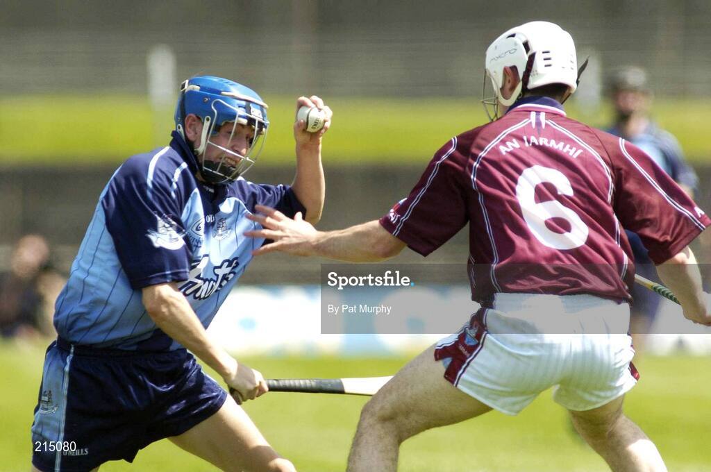 15 July 2006; Alan McCrabbe, Dublin, in action against John Shaw, Westmeath. Guinness Senior Hurling Championship, Relegation Final, Dublin v Westmeath, O'Connor Park, Tullamore, Co. Offaly. Picture credit: Pat Murphy / SPORTSFILE