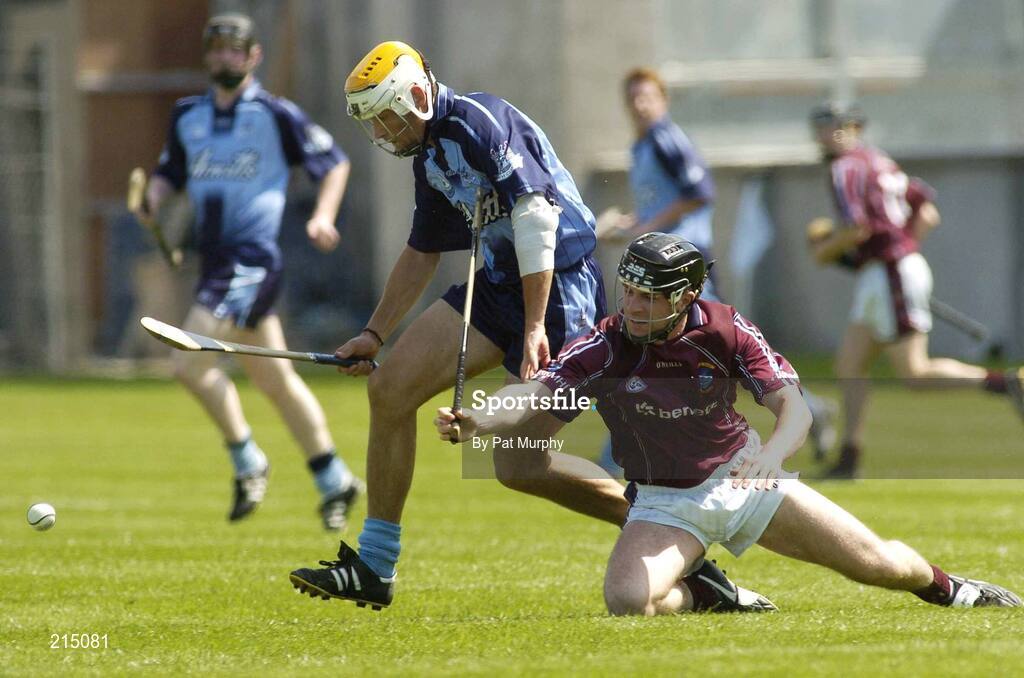 15 July 2006; David Curtin, Dublin, in action against Derek McNichols, Westmeath. Guinness Senior Hurling Championship, Relegation Final, Dublin v Westmeath, O'Connor Park, Tullamore, Co. Offaly. Picture credit: Pat Murphy / SPORTSFILE