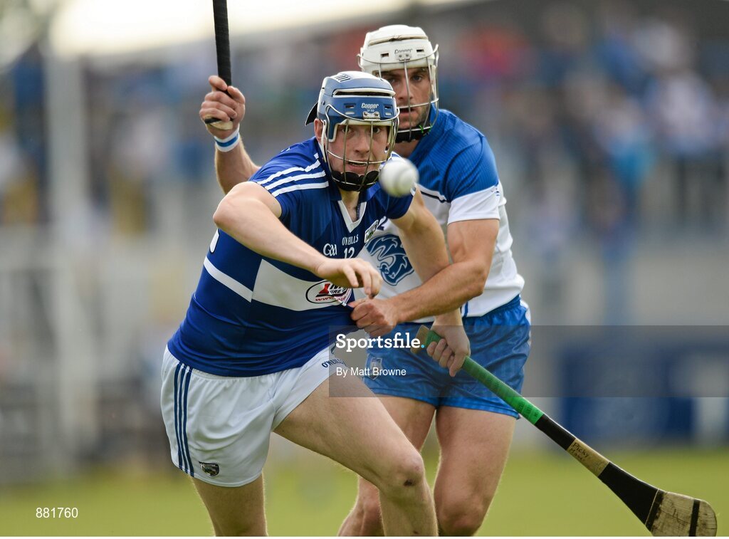 28 June 2014; Stephen Maher, Laois, in action against Shane Fives, Waterford. GAA Hurling All-Ireland Senior Championship, Round 1, Waterford v Laois, Walsh Park, Waterford. Picture credit: Matt Browne / SPORTSFILE