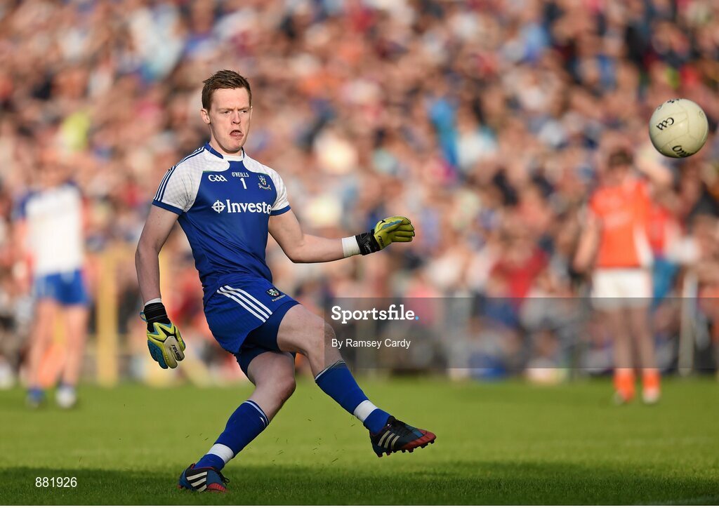 28 June 2014; Rory Beggan, Monaghan. Ulster GAA Football Senior Championship, Semi-Final, Armagh v Monaghan, St Tiernach's Park, Clones, Co. Monaghan. Picture credit: Ramsey Cardy / SPORTSFILE