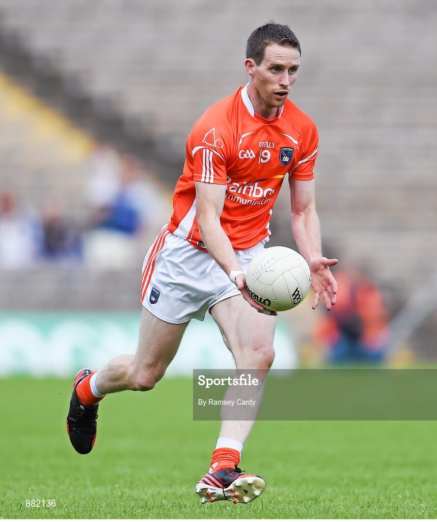 28 June 2014; Finnian Moriarty, Armagh. Ulster GAA Football Senior Championship, Semi-Final, Armagh v Monaghan, St Tiernach's Park, Clones, Co. Monaghan. Picture credit: Ramsey Cardy / SPORTSFILE