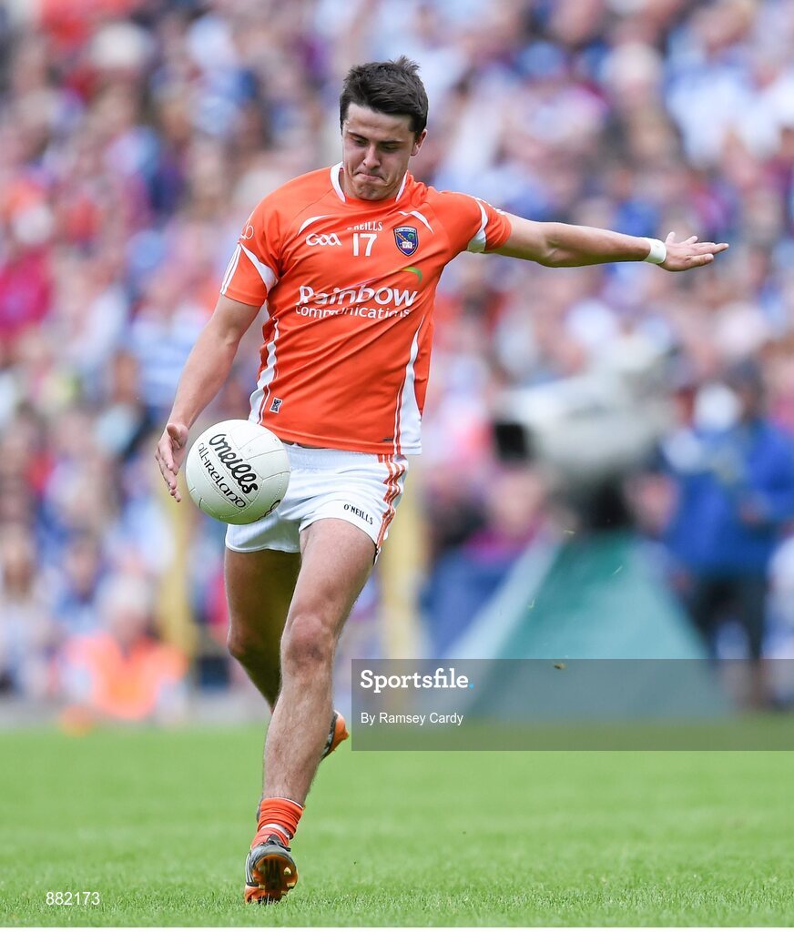 28 June 2014; Stefan Campbell, Armagh. Ulster GAA Football Senior Championship, Semi-Final, Armagh v Monaghan, St Tiernach's Park, Clones, Co. Monaghan. Picture credit: Ramsey Cardy / SPORTSFILE